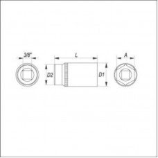 YT-3811 YATO Cheie tubulara hexagonala 16 mm, cu p..